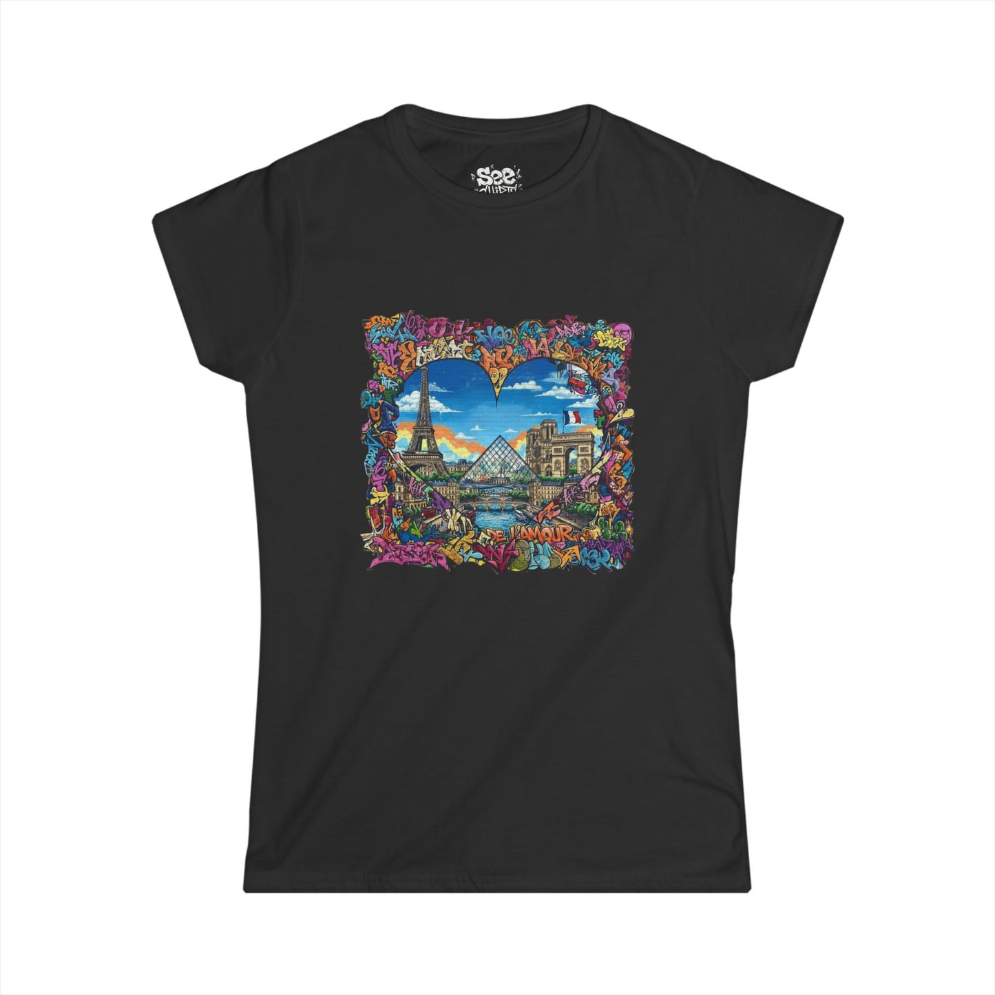 Paris W - Dynamic Graffiti ART Women T Shirt