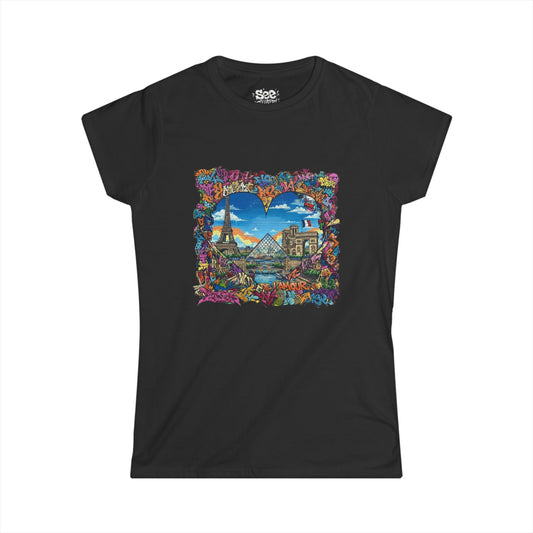 Paris W - Dynamic Graffiti ART Women T Shirt