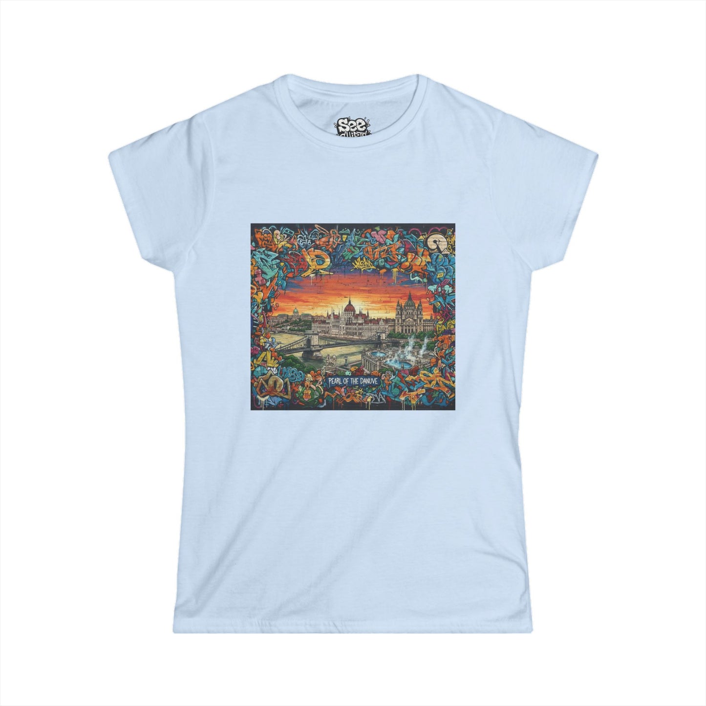 Budapest W - Dynamic Graffiti ART Women T Shirt