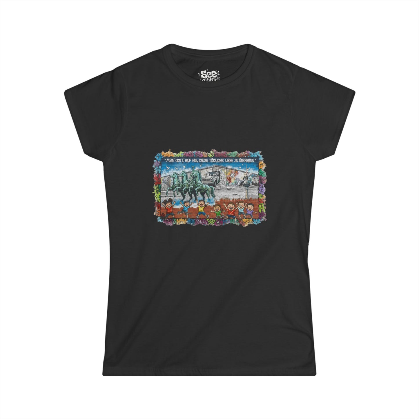 Berlin W - Dynamic Graffiti ART Women T Shirt