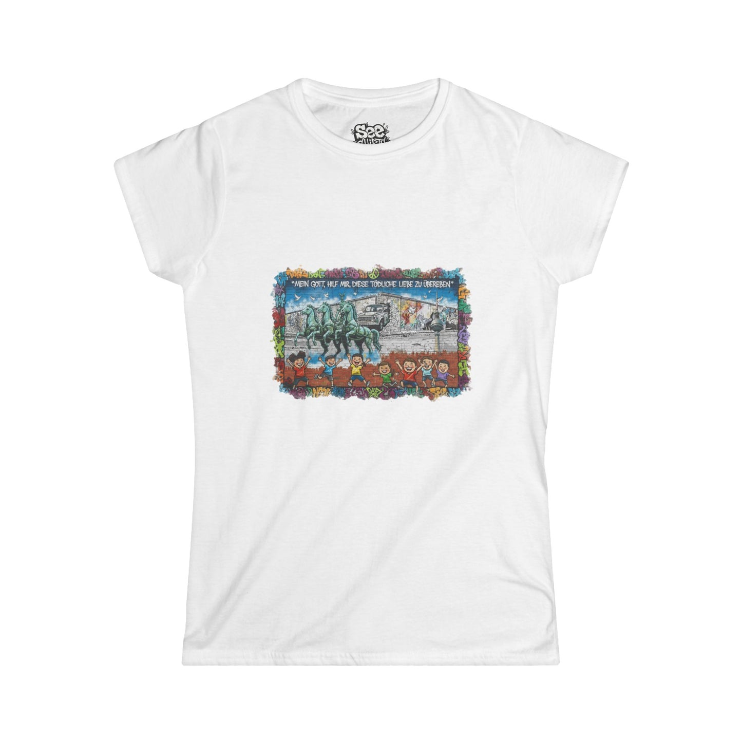 Berlin W - Dynamic Graffiti ART Women T Shirt