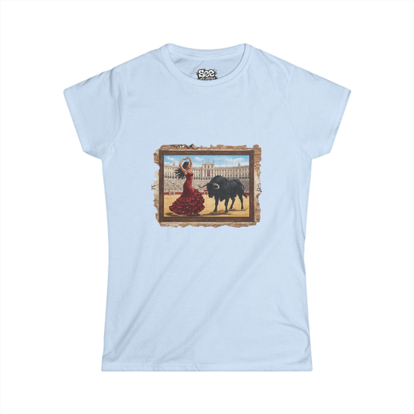 Madrid W - Dynamic Graffiti ART Women T Shirt