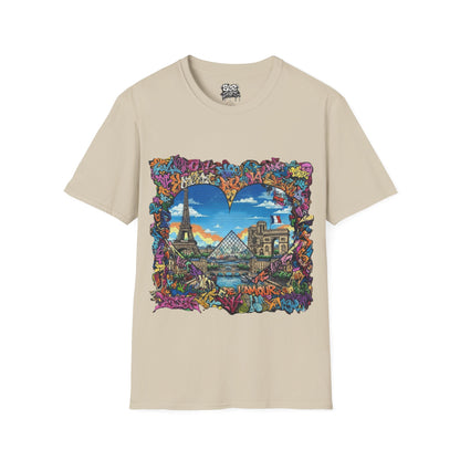 Paris T - Dynamic Graffiti ART Unisex Tee Shirt