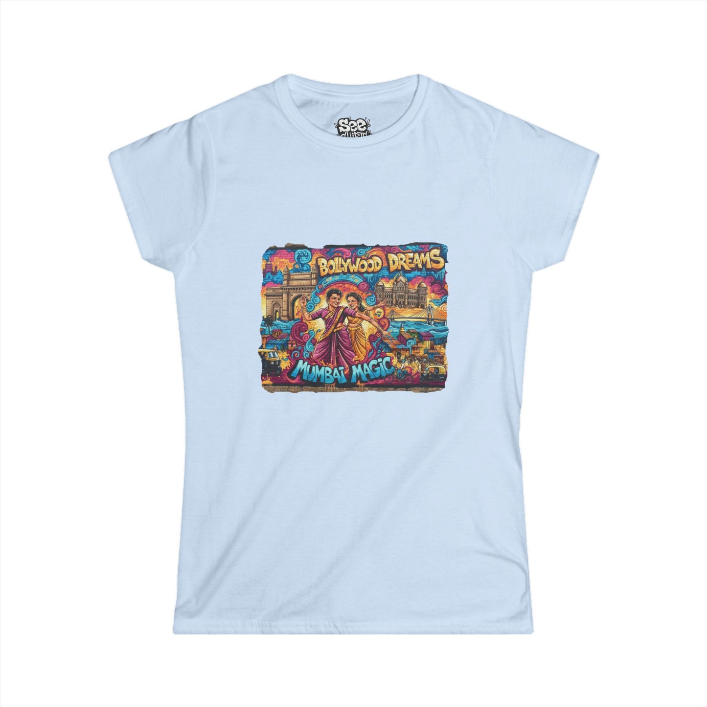 Mumbai W - Dynamic Graffiti ART Women T Shirt