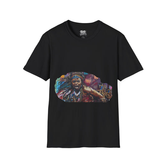Warrior Woman T - Dynamic Graffiti ART Unisex Tee Shirt
