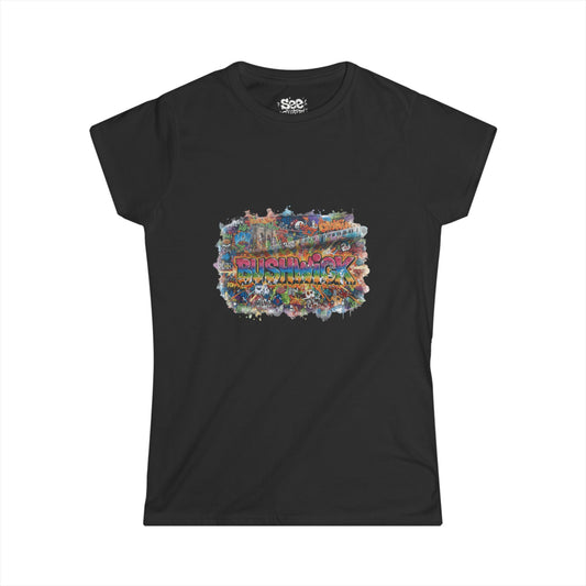 New York W - Dynamic Graffiti ART Women T Shirt