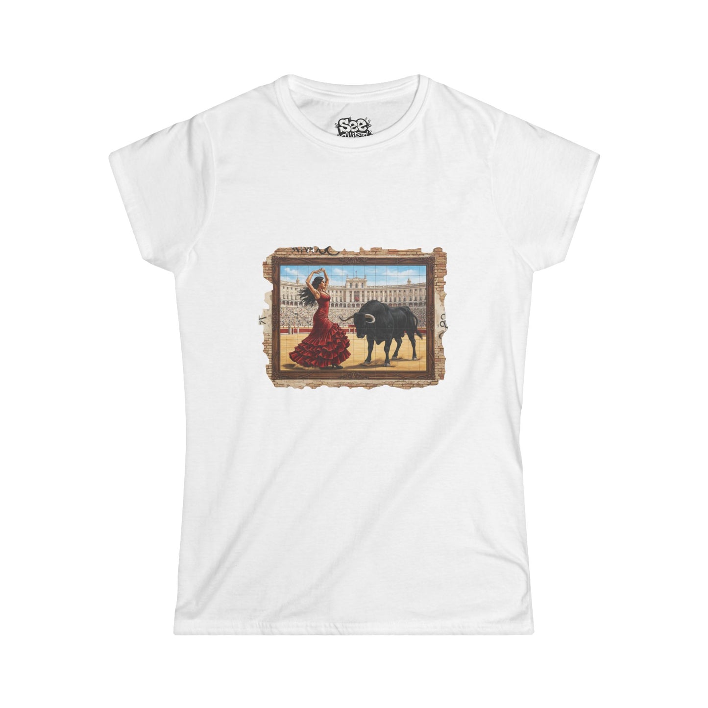 Madrid W - Dynamic Graffiti ART Women T Shirt