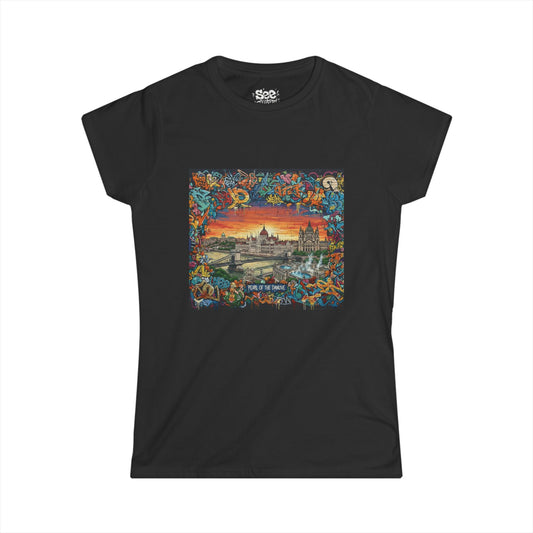 Budapest W - Dynamic Graffiti ART Women T Shirt