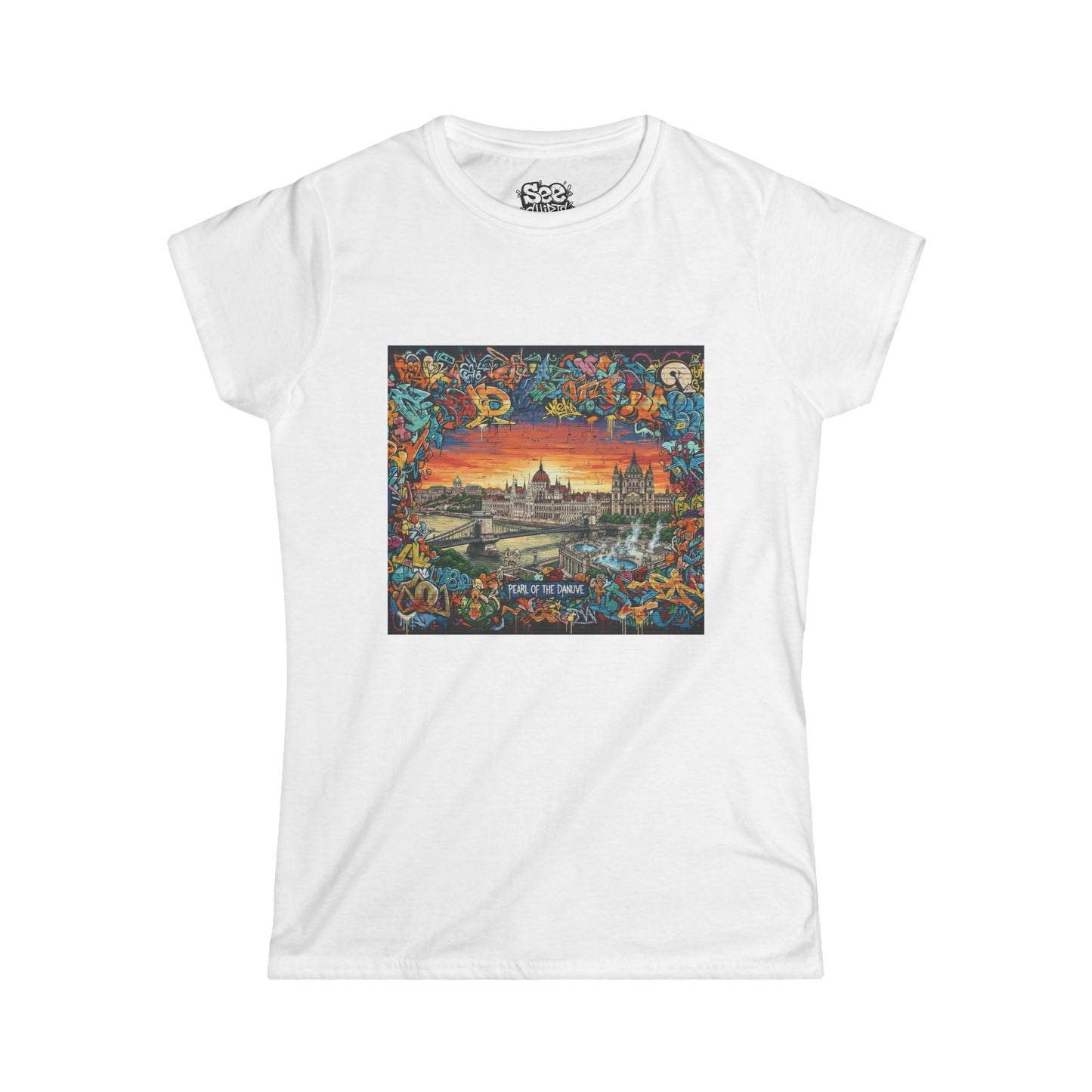 Budapest W - Dynamic Graffiti ART Women T Shirt