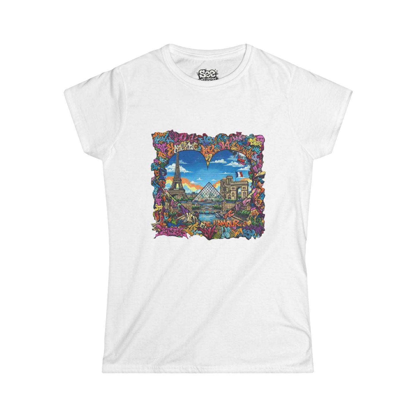 Paris W - Dynamic Graffiti ART Women T Shirt