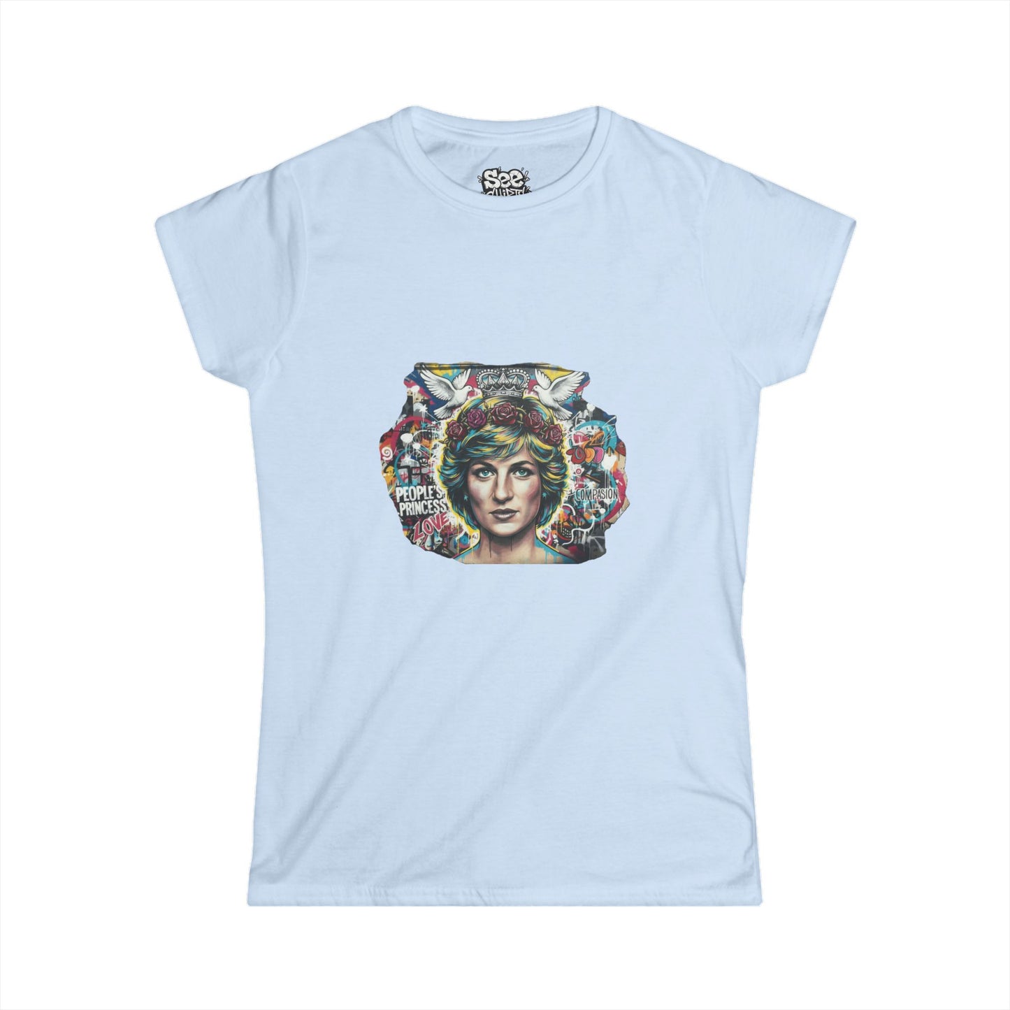 London W - Dynamic Graffiti ART Women T Shirt