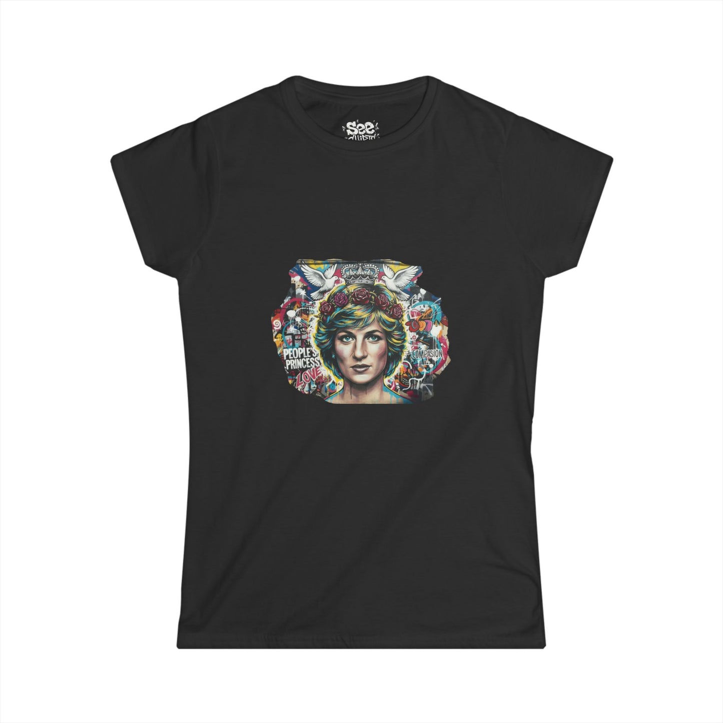 London W - Dynamic Graffiti ART Women T Shirt