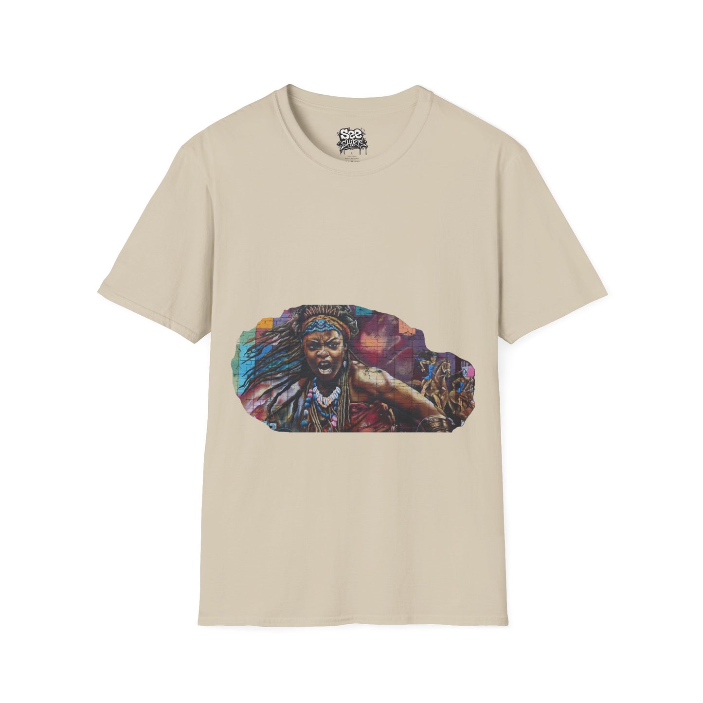 Warrior Woman T - Dynamic Graffiti ART Unisex Tee Shirt