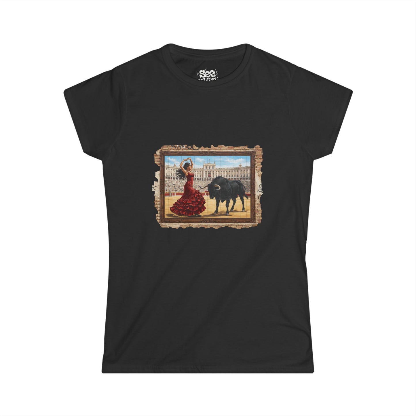 Madrid W - Dynamic Graffiti ART Women T Shirt